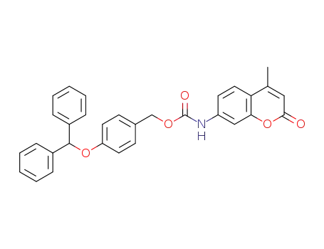 4-(benzhydryloxy)benzyl 4-methyl-2-oxo-2H-chromen-7-ylcarbamate