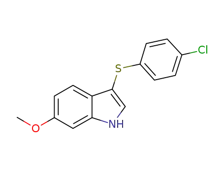 3-((4-chlorophenyl)thio)-6-methoxy-1H-indole