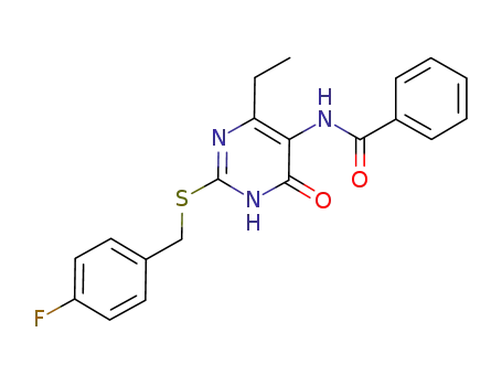 N-{4-ethyl-2-[(4-fluorobenzyl)sulfanyl]-6-oxo-1,6-dihydropyrimidin-5-yl}benzamide