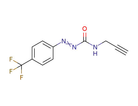 Molecular Structure of 1224434-04-1 (N-(prop-2-ynyl)-2-(4-(trifluoromethyl)phenyl)diazenecarboxamide)