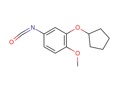 Molecular Structure of 185300-51-0 (3-(CYCLOPENTYLOXY)-4-METHOXYPHENYL ISOCYANATE)