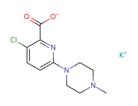 Molecular Structure of 503555-19-9 (potassium 3-chloro-6-(4-methylpiperazin-1-yl)pyridine-2-carboxylate)
