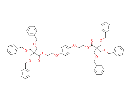 Molecular Structure of 1257583-51-9 (1,4-bis(2-(2,2',2''-tris(benzyloxymethyl)ethanoyloxy)ethoxy)benzene)