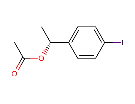 Molecular Structure of 103966-63-8 ((R)-(+)-1-(4-iodophenyl)ethyl acetate)