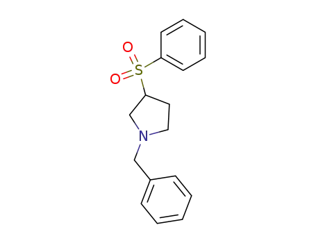 Molecular Structure of 101767-83-3 (1-Benzyl-3-(phenylsulfonyl)pyrrolidine)