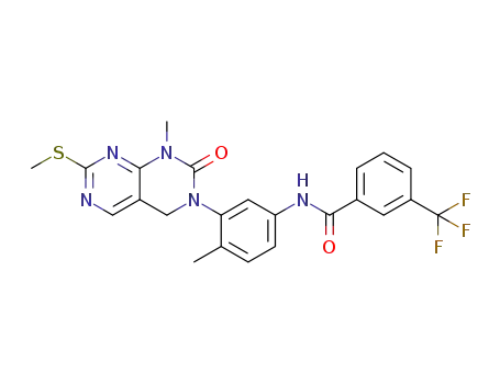 N-(4-methyl-3-(1-methyl-7-(methylthio)-2-oxo-1,2-dihydropyrimido[4,5-d]pyrimidin-3(4H)-yl)phenyl)-3-(trifluoromethyl)benzamide