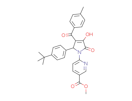 6-[2-(4-tert-butyl-phenyl)-4-hydroxy-3-(4-methyl-benzoyl)-5-oxo-2,5-dihydro-pyrrol-1-yl]nicotinic acid methyl ester
