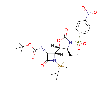(-)-tert-butyl ((2R,3R)-1-(tert-butyldimethylsilyl)-2-((4S,5S)-3-((4-nitrophenyl)sulfonyl)-2-oxo-4-vinyloxazolidin-5-yl)-4-oxoazetidin-3-yl)carbamate