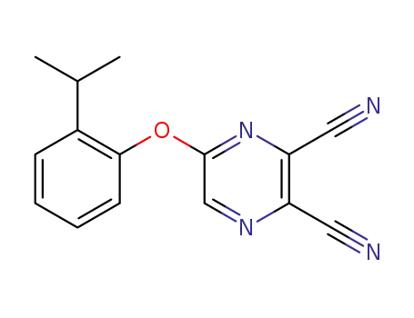 Molecular Structure of 1259925-60-4 (5-(2-isopropylphenoxy)pyrazine-2,3-dicarbonitrile)