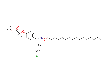 isopropyl 2-(4-((4-chlorophenyl)(hexadecyloxyimino)methyl)phenoxy)-2-methylpropanoate