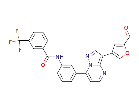 N-{3-[3-(5-formyl-3-furyl)pyrazolo[1,5-a]pyrimidin-7-yl]phenyl}-3-(trifluoromethyl)benzamide