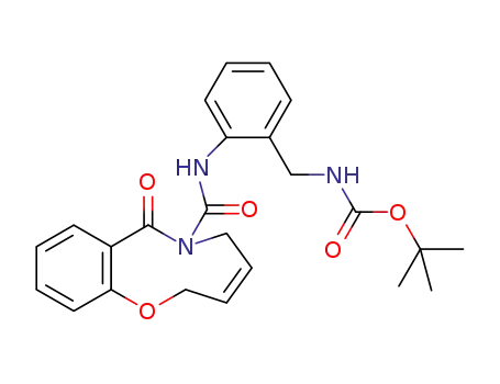 Molecular Structure of 1269142-34-8 ((Z)-tert-butyl (4-(7-oxo-2,5,6,7-tetrahydrobenzo[b][1,5]oxazonine-6-carboxamido)-1,3-phenylene)bis(methylene)dicarbamate)