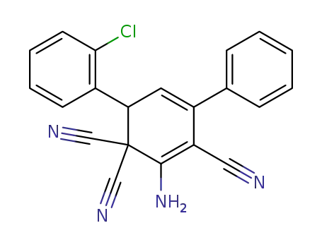 2-amino-6-(2-chlorophenyl)-4-phenylcyclohexa-2,4-diene-1,1,3-tricarbonitrile