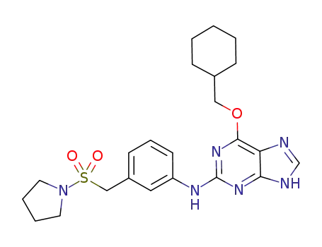 1-(3-(6-cyclohexylmethoxy-9H-purin-2-ylamino)phenylmethanesulfonyl)pyrrolidine