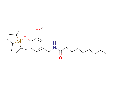 6-iodo-3-methoxy-4-(triisopropylsilyloxy)-N-(nonanoyl)benzylamine