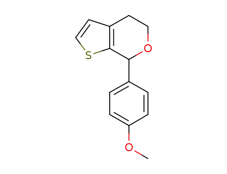 Molecular Structure of 1220970-40-0 (5,7-dihydro-7-(4-methoxyphenyl)-4H-thieno[2,3-c]pyran)