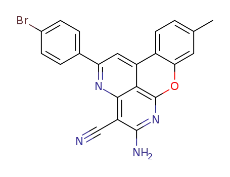 5-amino-9-methyl-2-(4-bromophenyl)-chromeno[4,3,2-de][1,6]naphthyridine-4-carbonitrile