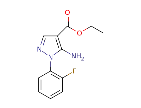 Molecular Structure of 618070-65-8 (ethyl 5-amino-1-(2-fluorophenyl)-1H-pyrazole-4-carboxylate)