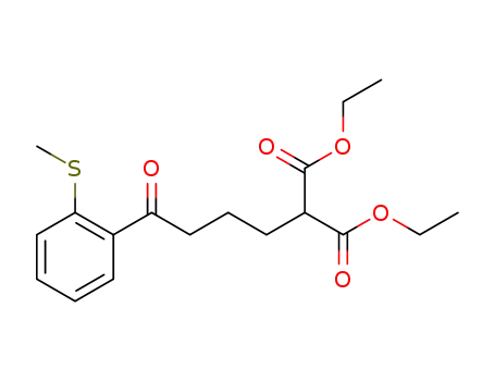 Molecular Structure of 1362860-33-0 (1,3-diethyl 2-(4-(2-(methylthio)phenyl)-4-oxobutyl)malonate)