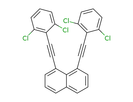 Molecular Structure of 1336881-66-3 (1,8-bis(2,6-dichlorophenylethynyl)naphthalene)