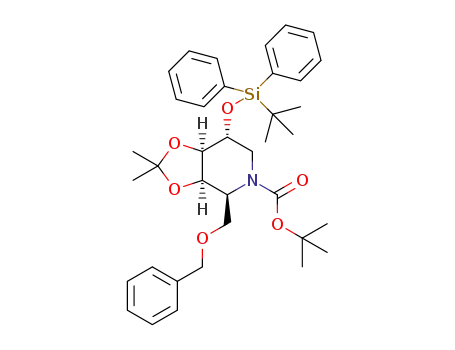 tert-butyl 2-(benzyloxymethyl)-3,4-O-isopropylidene-5-(tert-butyldiphenylsilyloxy)piperidine-1-carboxylate