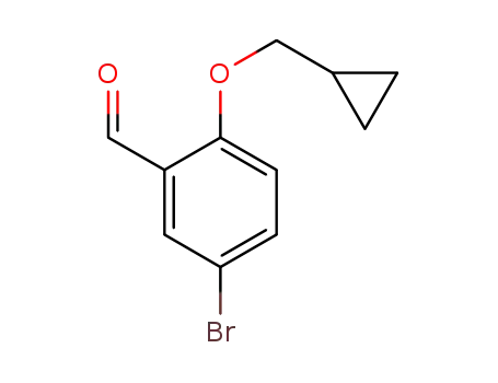 Molecular Structure of 1156170-18-1 (5-bromo-2-(cyclopropylmethoxy)benzaldehyde)