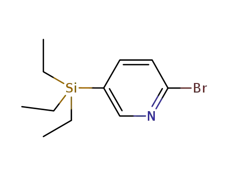 Molecular Structure of 1012314-95-2 (2-bromo-5-triethylsilylpyridine)