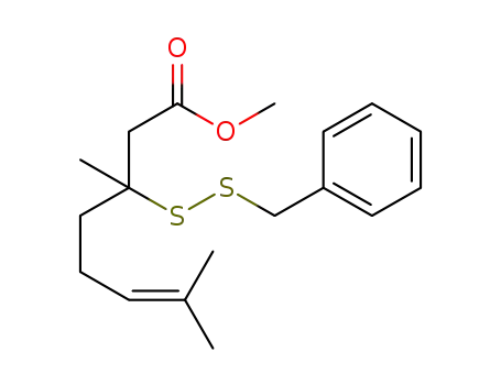3-benzyldisulfanyl-3,7-dimethyloct-6-enoic acid methyl ester