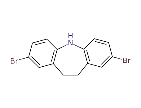 Molecular Structure of 40583-96-8 (2,8-dibromo-10,11-dihydro-5H-dibenzo[b,f]azepine)