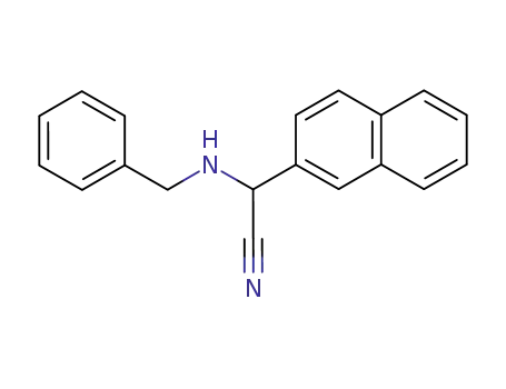 Molecular Structure of 69243-87-4 (α-<(phenylmethyl)amino>-2-naphthalenacetonitrile)