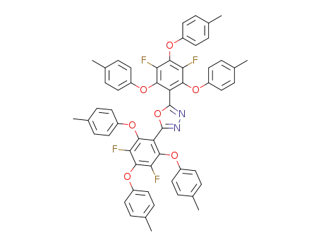 Molecular Structure of 1301701-24-5 (2,5-bis(3,5-difluoro-2,4,6-tris(p-tolyloxy)phenyl)-1,3,4-oxadiazole)