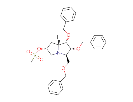 (1S,2R,3R,6R,7aR)-1,2-bis(benzyloxy)-3-[(benzyloxy)methyl]-6-(methylsulfonyloxy)-hexahydro-1H-pyrrolizine