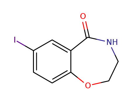 3,4-dihydro-7-iodobenzo[f][1,4]oxazepin-5(2H)-one