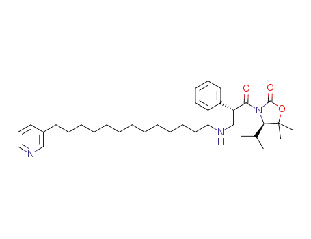 (4R)-3-{(2S)-2-phenyl-3-[N-(13-(pyrinin-3-yl)tridecyl)amino]propanoyl}-4-isopropyl-5,5-dimethyloxazolidin-2-one