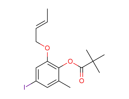 (E)-2-(but-2-enyloxy)-4-iodo-6-methylphenyl pivalate