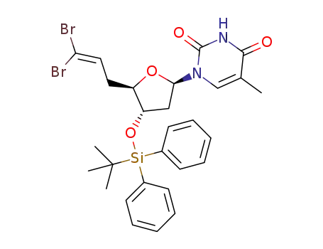 3'-O-tert-butyldiphenylsilyl-5'-deoxy-5'-(2,2-dibromoethenyl)thymidine