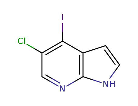Molecular Structure of 1020056-77-2 (5-CHLORO-4-IODO-1H-PYRROLO[2,3-B]PYRIDINE)
