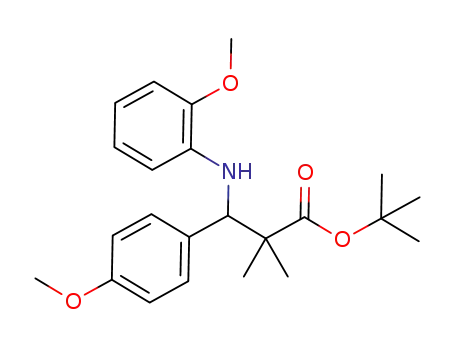 tert-butyl 3-(4-methoxyphenyl)-3-((2-methoxyphenyl)amino)-2,2-dimethylpropanoate