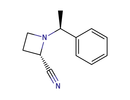 Molecular Structure of 869800-24-8 (2-Azetidinecarbonitrile, 1-[(1S)-1-phenylethyl]-, (2S)-)