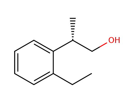 Molecular Structure of 1313051-57-8 ((S)-2-(2-ethylphenyl)propan-1-ol)