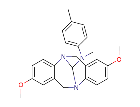 Molecular Structure of 1357289-76-9 ((+/-)-2,8-dimethoxy-N,2,8-trimethyl-N-(p-tolyl)-6H,12H-5,11-methanodibenzo[b,f][1,5]diazocin-13-amine)