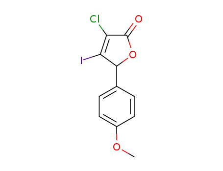 3-chloro-4-iodo-5-(4-methoxyphenyl)furan-2(5H)-one