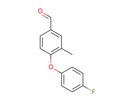 Molecular Structure of 1270878-66-4 (4-(4-Fluorophenoxy)-3-methylbenzaldehyde)