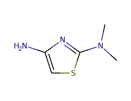 Molecular Structure of 75116-62-0 (2,4-Thiazolediamine,  N2,N2-dimethyl-)
