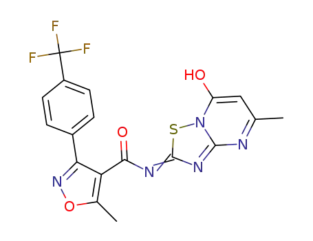 C<sub>18</sub>H<sub>12</sub>F<sub>3</sub>N<sub>5</sub>O<sub>3</sub>S
