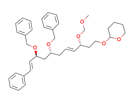 2-[(3R,4E,7R,9S,10E)-7,9-di(benzyloxy)-3-(methoxymethoxy)-11-phenyl-4,10-undecadienyl]oxytetrahydro-2H-pyran
