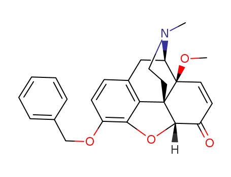 Molecular Structure of 131575-15-0 (3-(Benzyloxy)-7,8-didehydro-4,5α-epoxy-14β-methoxy-17-methylmorphinan-6-one)