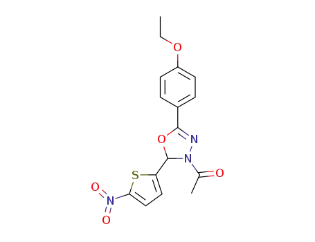 3-acetyl-5-(4-ethoxyphenyl)-2-(5-nitrothiophen-2-yl)-2,3-dihydro-1,3,4-oxadiazole