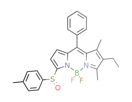 3-(4-methylphenyl)sulfinyl-5,7-dimethyl-6-ethyl-8-phenyl-4,4-difluoro-4-bora-3a,4a-diaza-s-indacene
