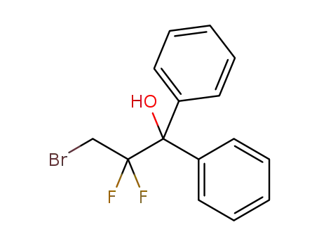Molecular Structure of 1319010-86-0 (3-bromo-2,2-difluoro-1,1-diphenylpropan-1-ol)